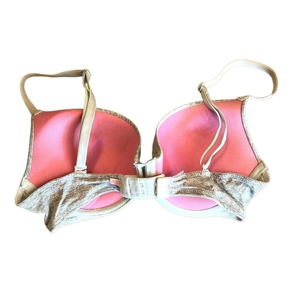 Pink Victoria’s Secret Wear Everywhere Push Up Gray Padded Bra 34C - Picture 6 of 13